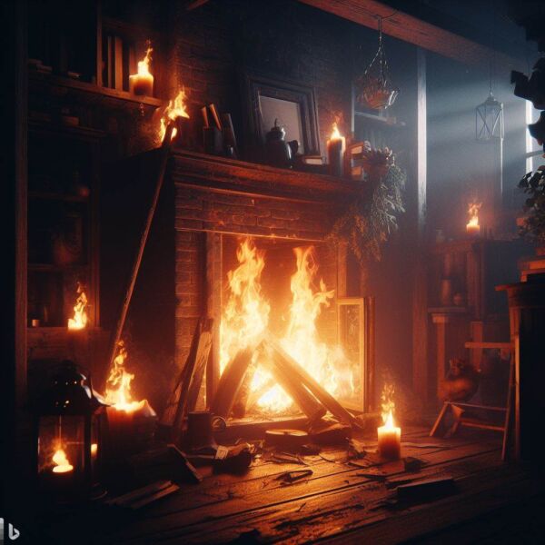 incendio en el hogar