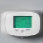 Close-up of a modern smart electricity meter installed on an interior wall, digital display showing consumption, in a Spanish home, soft natural light, shallow depth of field, photorealistic, no text