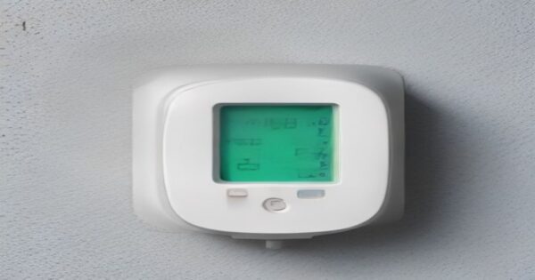 Medidores inteligentes: cuando tu seguro usa tu consumo 2 Close-up of a modern smart electricity meter installed on an interior wall, digital display showing consumption, in a Spanish home, soft natural light, shallow depth of field, photorealistic, no text